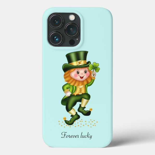 Niedliches Grün Gnome in helltürkisblauem Blau Case-Mate iPhone Hülle (Rückseite)