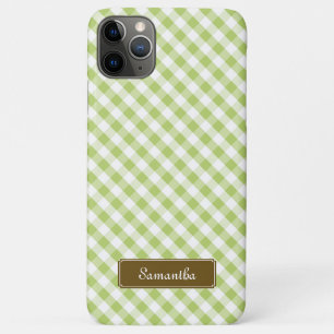 Niedliches grünes Gingham-Pastellmuster Case-Mate iPhone Hülle