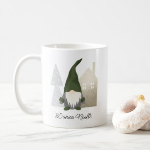 Niedliches Grünes Haus   Name WeihnachtsWeihnachts Kaffeetasse