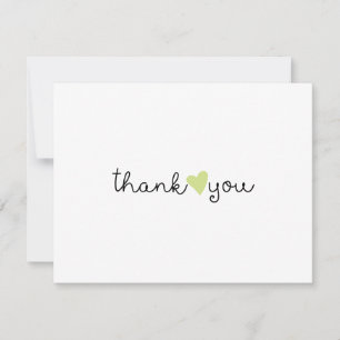 Niedliches grünes Herz Vielen Dank Dankeskarte