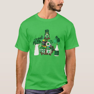 Niedliches grünes Kleeblatt mit Happy St. Patricks T-Shirt