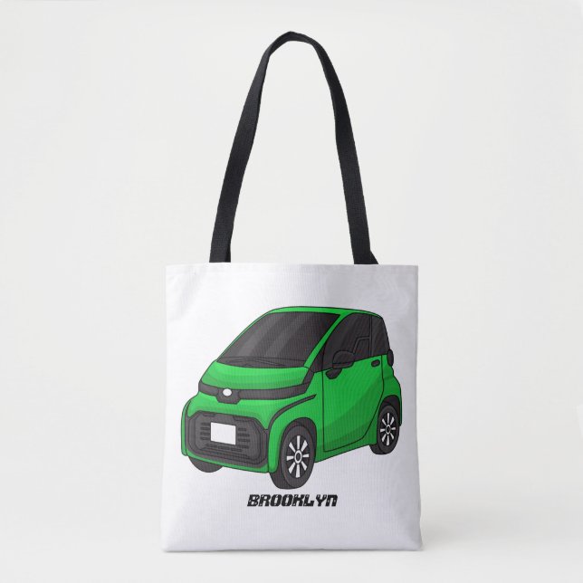 Niedliches grünes Kleinwagen (Vorderseite)