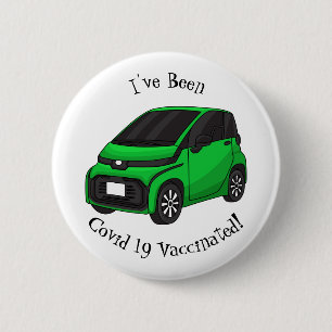Niedliches grünes Kleinwagen Button