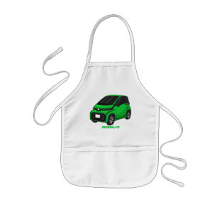 Niedliches grünes Kleinwagen Kinderschürze