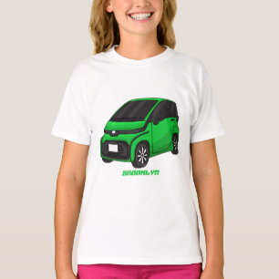 Niedliches grünes Kleinwagen T-Shirt