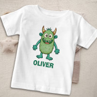 Niedliches grünes Monster Personalisiert
