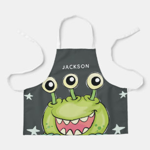 Niedliches grünes Monster Personalisiert Schürze