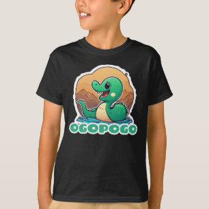 Niedliches grünes Ogopogo am Okanagan-Monster-See T-Shirt
