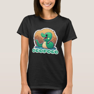 Niedliches grünes Ogopogo am Okanagan-Monster-See T-Shirt