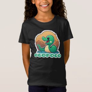 Niedliches grünes Ogopogo am Okanagan-Monster-See T-Shirt