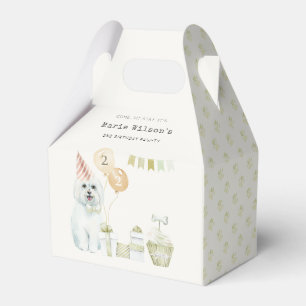 Niedliches grünes Rost Party Welpe Hund jedes Alte Geschenkschachtel