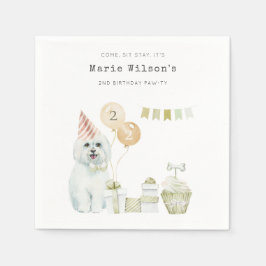 Niedliches grünes Rost Party Welpe Hund jedes Alte Serviette