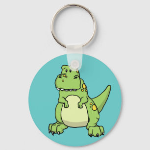 Niedliches grünes T-Rex Schlüsselanhänger