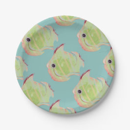 Niedliches Grünpapier Pappteller