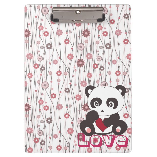 Niedliches gürtelfreundliches Vintages Blumenmuste Klemmbrett (Vorderseite)