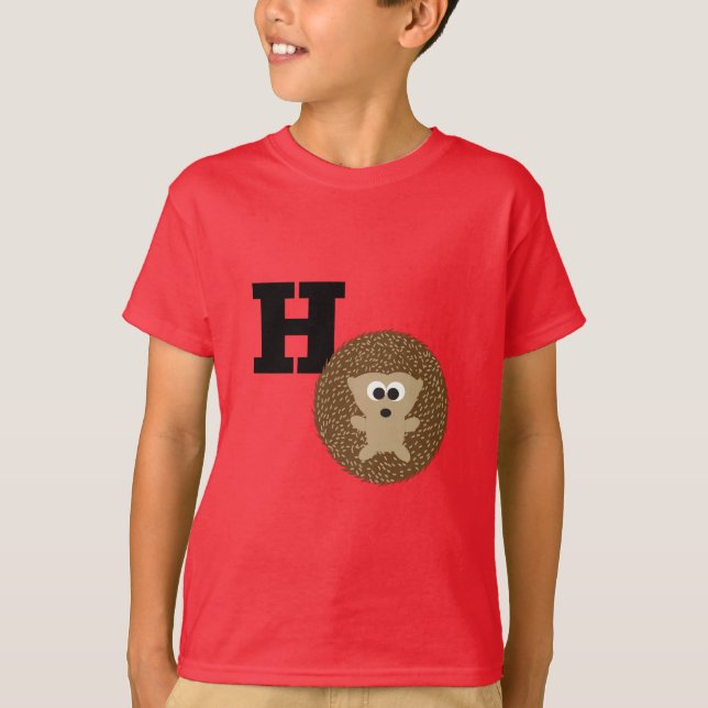 Niedliches H für Igel T-Shirt (Vorderseite)