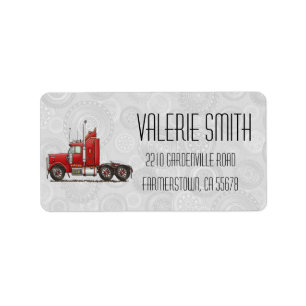 Niedliches Halb-Fahrerhaus Adressaufkleber