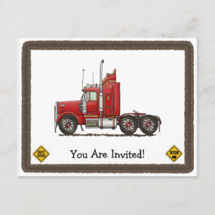 Niedliches Halb-Fahrerhaus Einladung