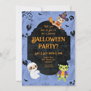 Niedliches Halloween-2-Party Einladung