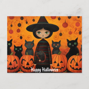Niedliches Halloween 3 Postkarte