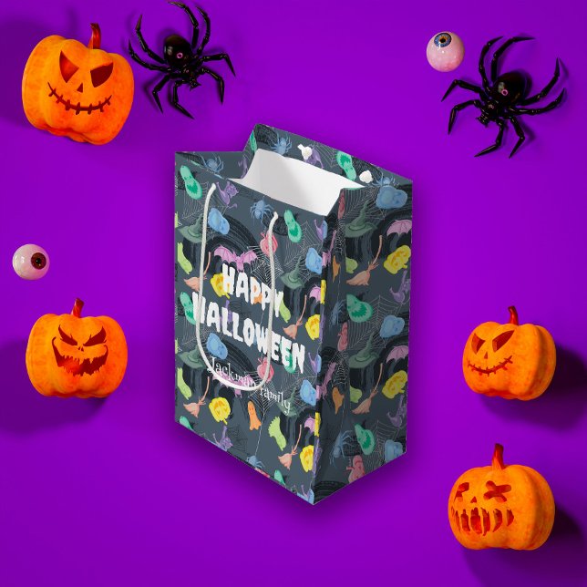 Niedliches Halloween anpassbar Mittlere Geschenktüte (Cute Halloween customizable Medium Gift Bag
)