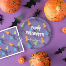 Niedliches Halloween anpassbar Pappteller