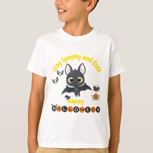 Niedliches Halloween-Bat T-Shirt (Vorderseite)