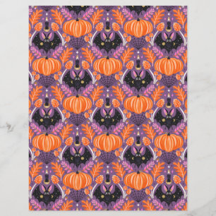 Niedliches Halloween-Bat und Pumpkin-Scrapbook