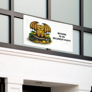 Niedliches Halloween-Becken Banner