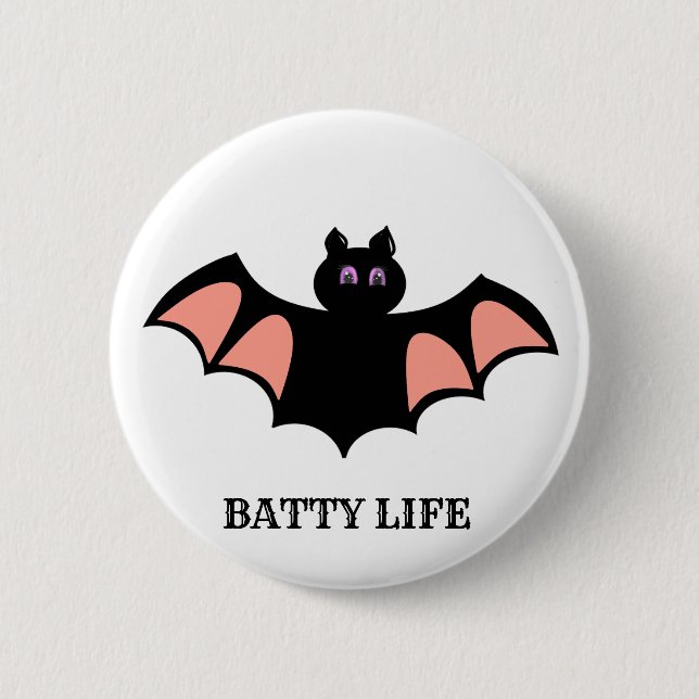 Niedliches Halloween-Becken Button (Vorderseite)