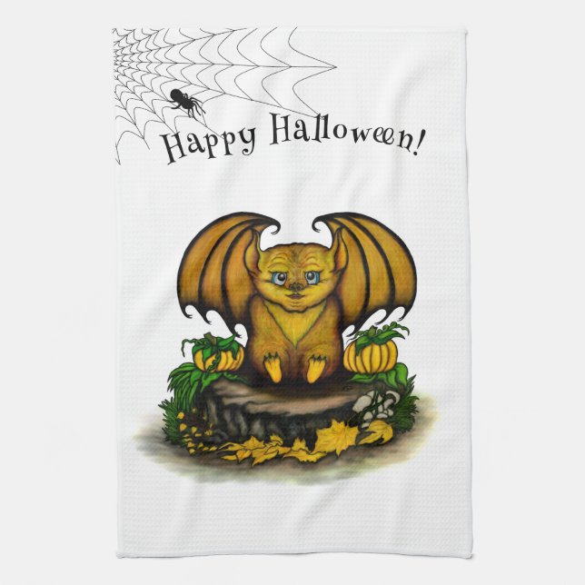 Niedliches Halloween-Becken Geschirrtuch (Vertikal)