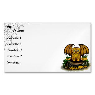 Niedliches Halloween-Becken Magnetische Visitenkarte