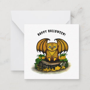Niedliches Halloween-Becken Mitteilungskarte