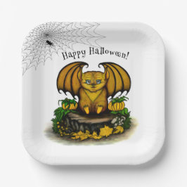 Niedliches Halloween-Becken Pappteller