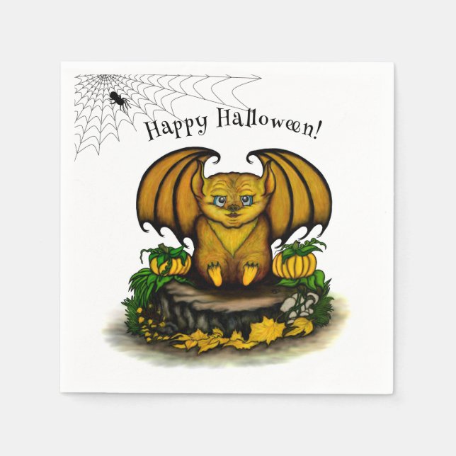 Niedliches Halloween-Becken Serviette (Vorderseite)