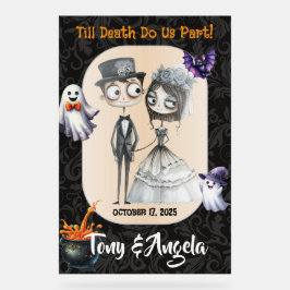 Niedliches Halloween-Begrüßungszeichen Acrylschild