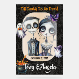 Niedliches Halloween-Begrüßungszeichen Acrylschild