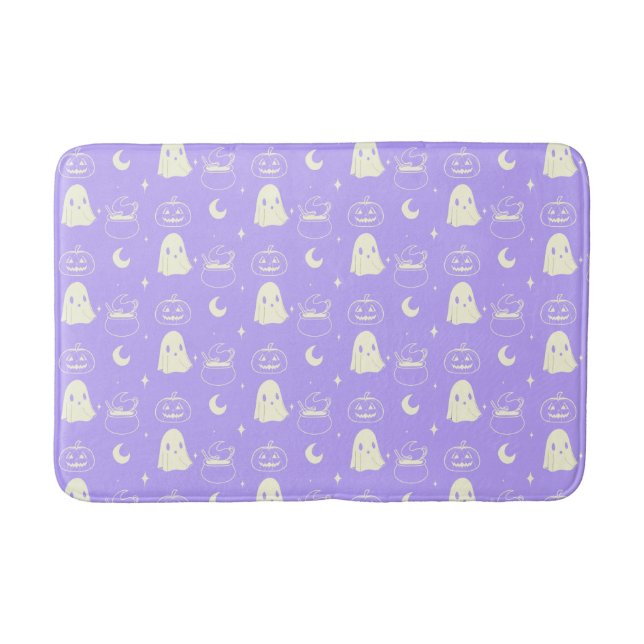 Niedliches Halloween-Boo-Ghost-Muster Badematte (Vorderseite)