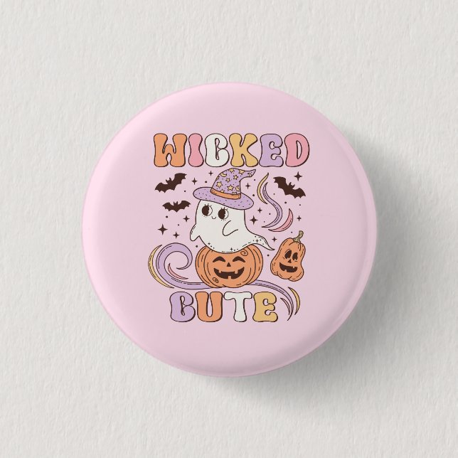 Niedliches Halloween Button (Vorderseite)