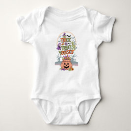 Niedliches Halloween Candy and Pumpkin Design Baby Strampler