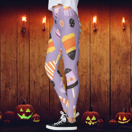 Niedliches Halloween Candycorn Leggings