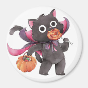 Niedliches Halloween Cat Magnet
