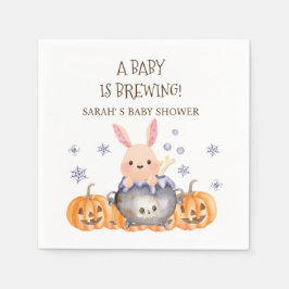 Niedliches Halloween Cauldron Baby ist Braudusche Serviette