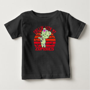 Niedliches Halloween Chillin' mit meinem Zombies-T Baby T-shirt