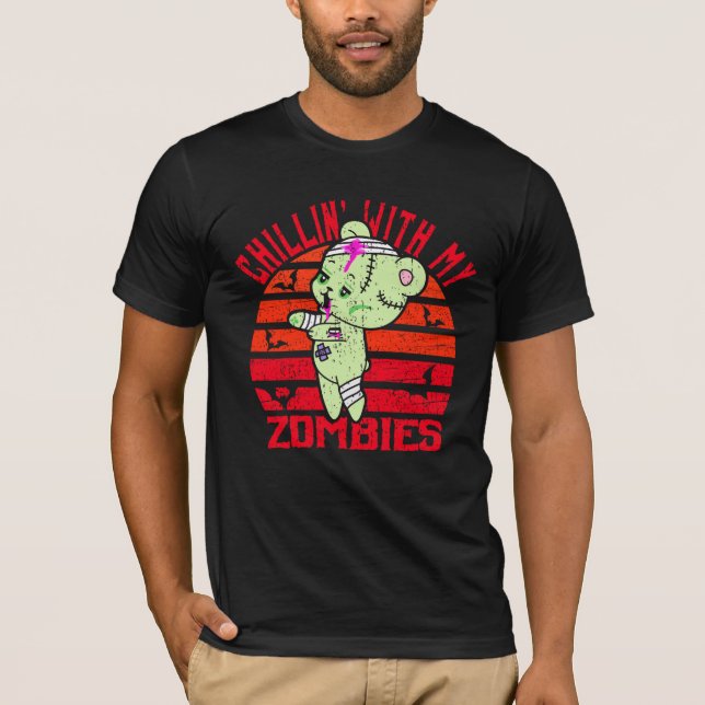 Niedliches Halloween Chillin' mit meinem Zombies-T T-Shirt (Vorderseite)