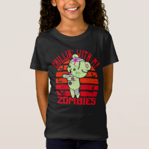 Niedliches Halloween Chillin' mit meinem Zombies-T T-Shirt