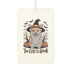 Niedliches Halloween Corgi in Hexenhut Autolufterfrischer