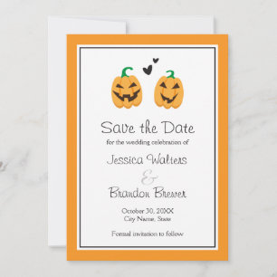 Niedliches Halloween, das Save the Date Mitteilung