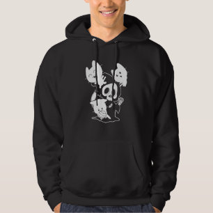 Niedliches Halloween-Design mit Katzen und Tod Hoodie