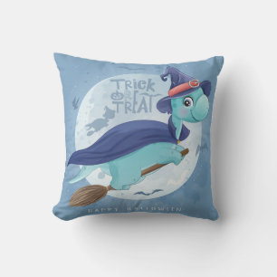 Niedliches Halloween Dinosaurier Hexenmond Bat Kissen